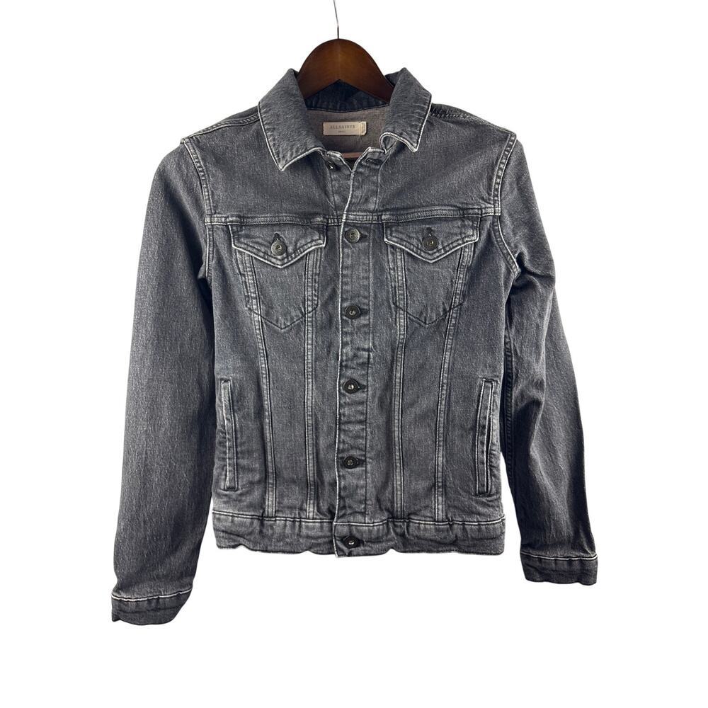 Women’s All Saints Small Washed Gray Jean Jacket